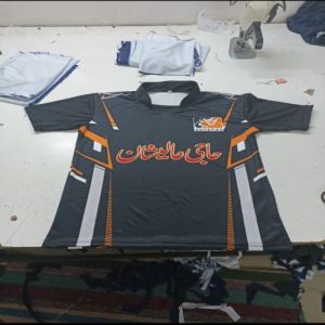 Mens Polyester Sportswear Black Urdu Jersey