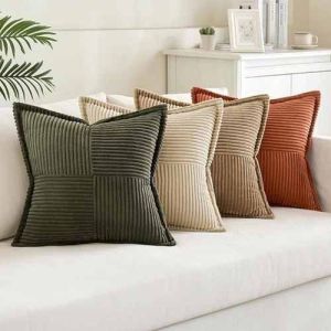 Square Stripped Velvet Floor Cushion