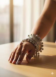 Silver Metal Women Bangle