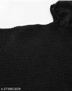 Ladies Black Georgette Long Dress
