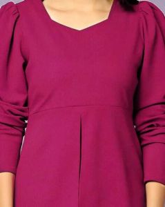 Ladies Dark Pink Poly Cotton Co-Ord Set