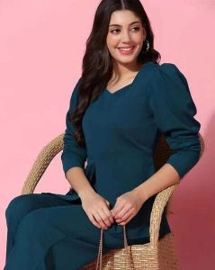 Ladies Full Sleeves Poly Cotton Co-Ord Set