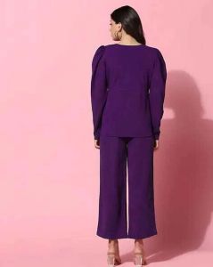 Ladies Plain Poly Cotton Co-Ord Set