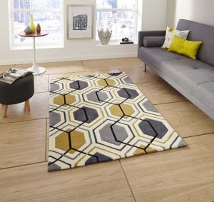 Handmade Tuftted Geometric Woollen Carpet