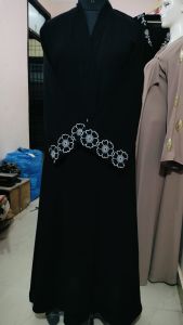 Front Open Black Abaya