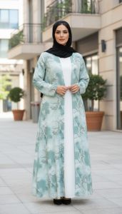 Printed Jacket Abaya