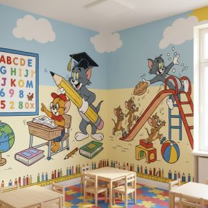 2D Cartoon Wall Art Painting Service