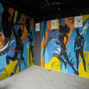 2D Gym Wall Art Painting Service