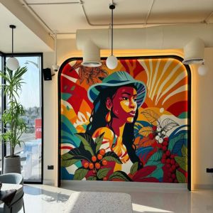 2D Restaurant Wall Art Painting Service
