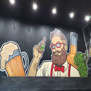 2D Restaurant Wall Art Painting Service