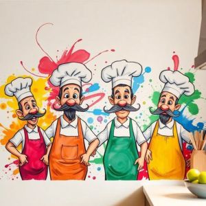 2D Restaurant Wall Art Painting Service