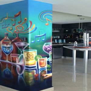 3D Cafe Wall Art Painting Service