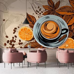 3D Cafe Wall Art Painting Service