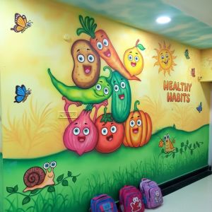 3D Cartoon Wall Art Painting Service