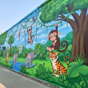 3D Cartoon Wall Art Painting Service