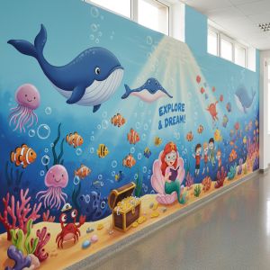 3D Cartoon Wall Art Painting Service