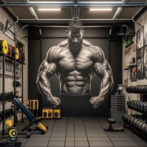 3D Gym Wall Art Painting Service