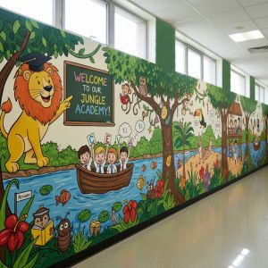 2D School Wall Painting