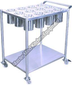 Stainless Steel Masala Trolley