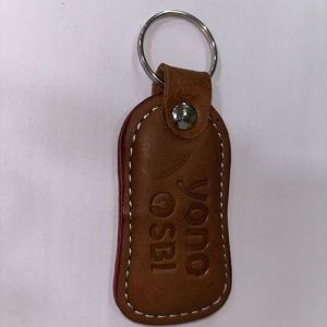 Branded Leatherette Keychain