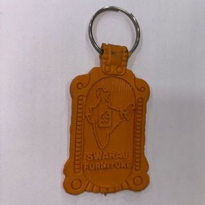 Rubber Keychain with India Map
