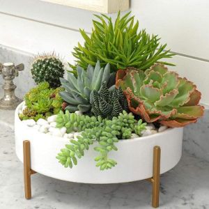 Decorative Handcrafted Marble Floor Planter