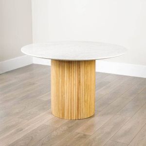 Round Top Side Marble Table