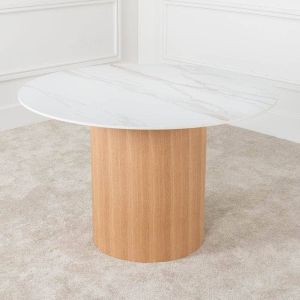 Round Top Side Marble Table