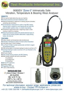 tpi-9085ex intrinsically safe vibration bearing wear analyser