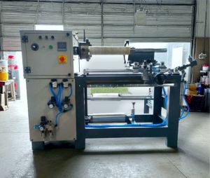 Rewind and Semi-Automatic Slicing Machine for HDPE Fabric Tape with Liner