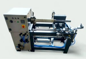 Rewind and Semi-Automatic Slicing Machine for HDPE Fabric Tape with Liner