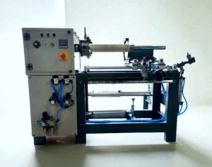 Rewind and Semi-Automatic Slicing Machine for HDPE Fabric Tape with Liner