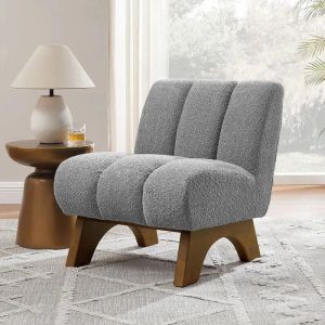 Accent Lounge Chair with Wooden Legs