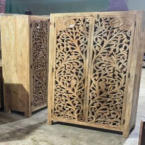 Hand Carved Wooden Cabinet