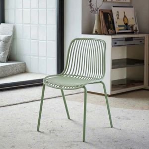 Modern Plastic Molded Chair with Metal Legs