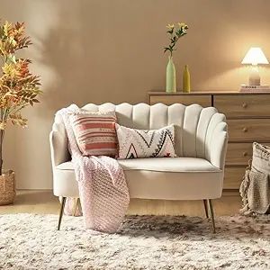 Loveseat Fabric Finish Two Seater Sofa