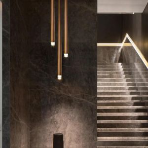 ankur slim cone coffee colour led pendant light