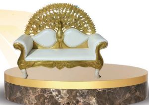 Peacock Design Wedding Wooden Sofa