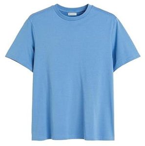 Mens Blue Round Neck T-Shirts