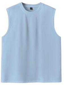 Mens Blue Sleeveless T-Shirts