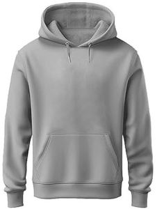 Mens Grey Pullover Hoodie