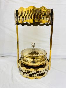 Golden Antique S S Round Chafing Dish