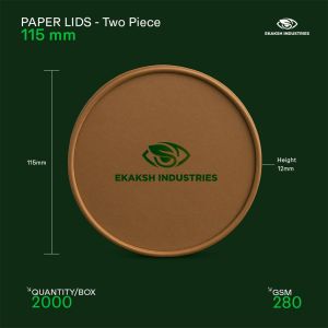 115mm Double Layer Paper Bowl Lids