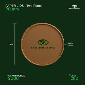 90mm Double Layer Paper Bowl Lids