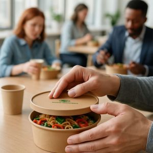 90mm Double Layer Paper Bowl Lids