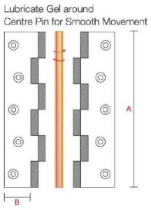 4 Mm Smooth Movement Brass Railway Hinge