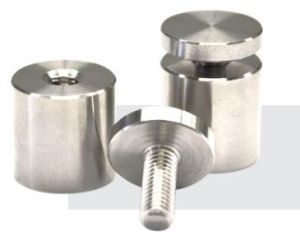 Round Stainless Steel Solid Glass Stud