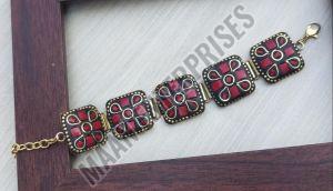 Bohemian Brass & Thread Bracelet