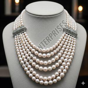 Elegant Multi Strand Pearl Necklace