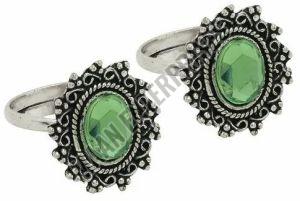 Kundan & Pearl Toe Rings